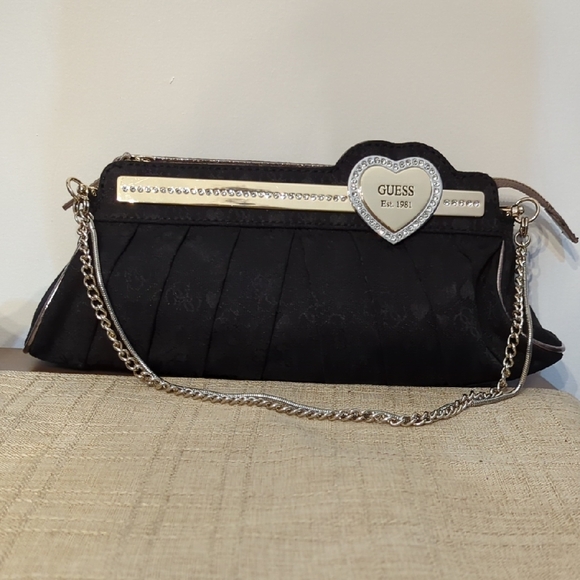 GUESS Black and Gold Women's Bag - Picture 4 of 13